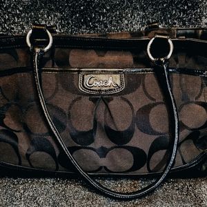 Brown Coach Park Signature Purse
